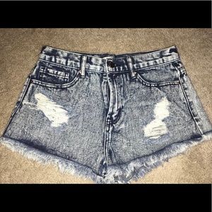 high waisted shorts.